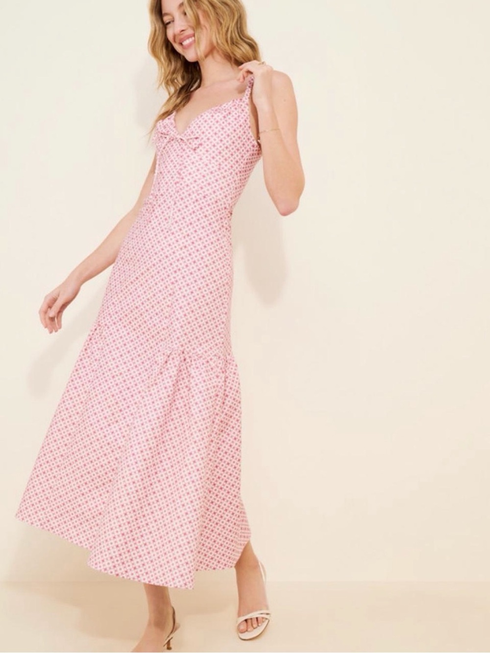 Hill House Home Lillie Dress in the Rose Circular Lattice
